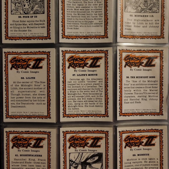 1992 ghost rider some glow in the dark sheet of 9 cards. - Picture 13 of 13